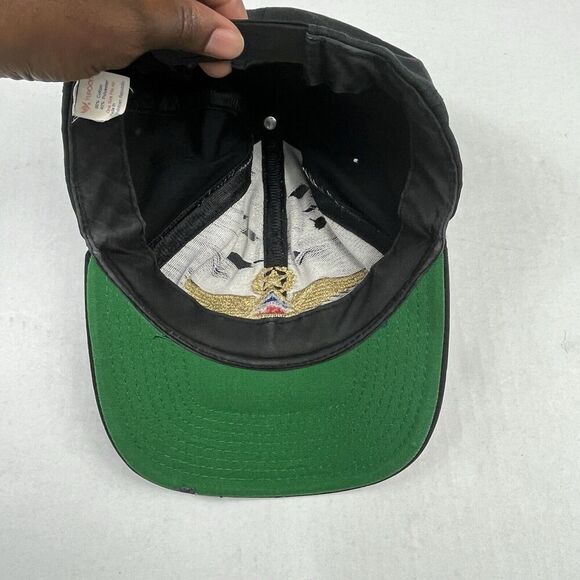 Delta Airlines Pilot Wings Snapback Hat Black Embroidered Retro Vintage Cap OS - Picture 5 of 9